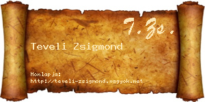 Teveli Zsigmond névjegykártya