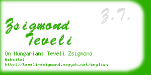 zsigmond teveli business card